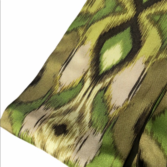 Long Green Ikat Scarf - Picture 8 of 8